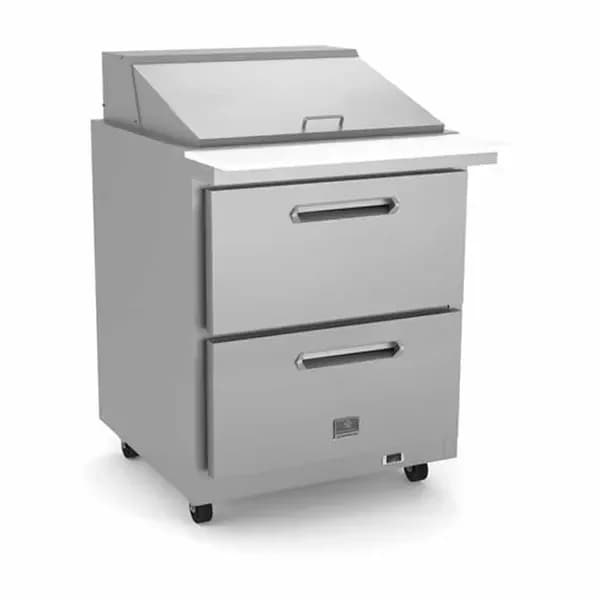 Kelvinator KCHMT29.12.2D 12 Pan 2-Drawer Mega-Top Sandwich Prep Table 27-7/8"W — view 2