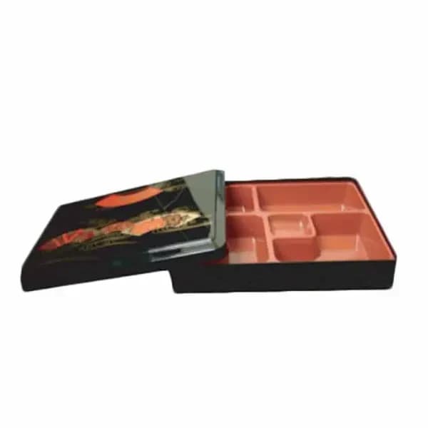 Thunder Group JPRB001 5-Compartment Plastic Bento Sushi Box — view 2