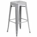 Flash Furniture CH-31320-30-BL-GG Blue Galvanized Steel Bar Stool — view 5