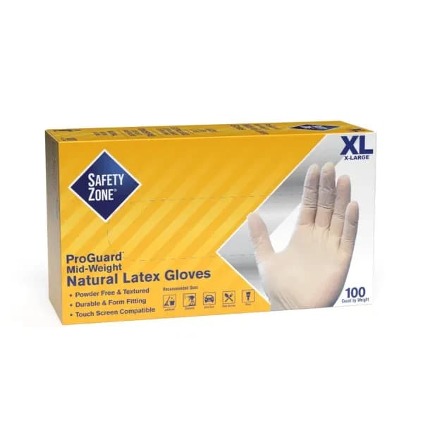 Impact GRPR-XL-1-T X-Large Powder Free Latex Disposable Gloves | Box of 100 — main image