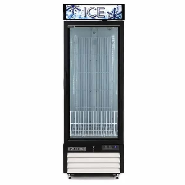 Maxx Cold MXM1-23FHC-ICE 23 cu. ft. White 1-Door Bagged Ice Freezer Merchandiser 27"W — view 2