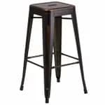 Flash Furniture ET-BT3503-30-MINT-GG Mint Galvanized Steel Bar Stool — view 5