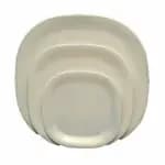 Thunder Group PS3204W Passion White 4" x 4" Square Melamine Plate | Case of 12 — view 5