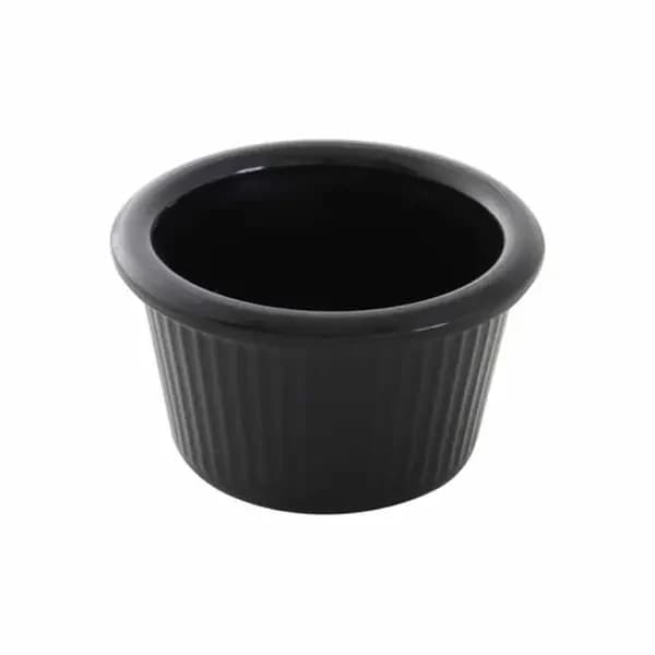 Thunder Group PL507BL1 1-1/2 oz. Fluted Black Plastic Ramekin | Case Of 12 — view 2