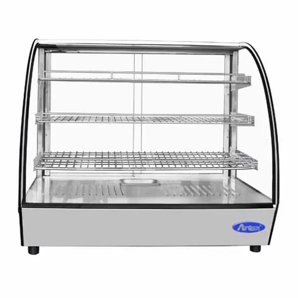 Atosa CHDC-44 4.4 cu. ft. Curved Glass Front Heated Countertop Display Case 27-1/2"W — main image