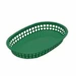 Tablecraft 1076G Green Oval Chicago Platter Basket 10-1/2" x 7" x 1-1/2 | Case of 36 — view 4