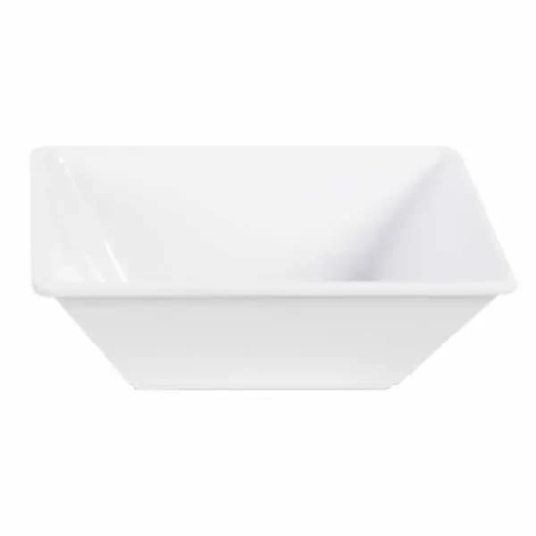 Thunder Group PS5004W Passion White 8 oz. Square Melamine Bowl | Case of 12 — main image
