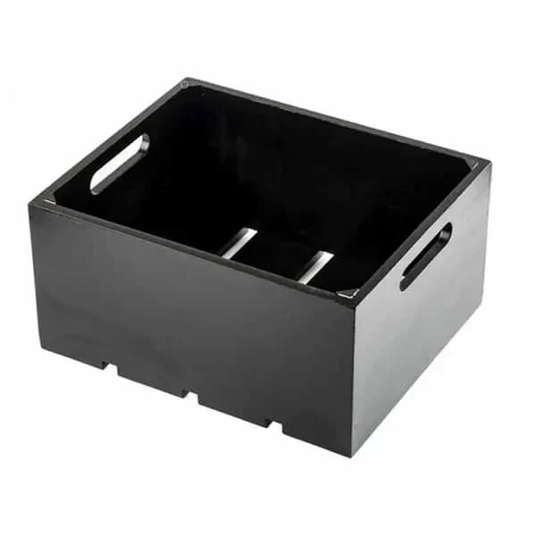Tablecraft CRATE126 Half Size Brown Wood Display Crate 6-1/4" Deep — view 2