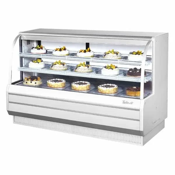 Turbo Air TCGB-72-W-N Refrigerated White Bakery Display Case 72-1/2"W — view 2