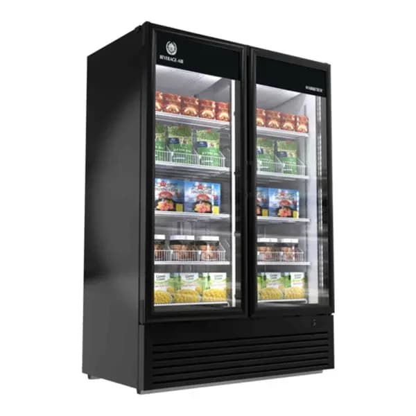 Beverage-Air MTF53-1B Marketeer 42.97 cu. ft. Black 2-Swing Door Freezer Merchandiser 54-3/8"W — view 2
