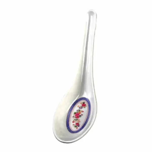 Thunder Group 7003AR Rose 3/4 oz. Melamine Wonton Soup Spoon | Case of 60 — main image