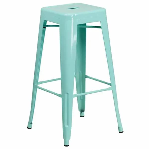 Flash Furniture ET-BT3503-30-MINT-GG Mint Galvanized Steel Bar Stool — main image