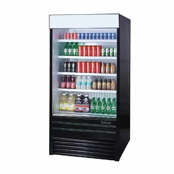 Turbo Air TOM-36EB-N Black Vertical Air Curtain Open Display Merchandiser 36"W — view 2