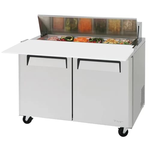 Turbo-Air MST-48-12-N 12 Pan 17" Deep Cutting Board 2-Door Sandwich Prep Table 48-1/4"W — view 2