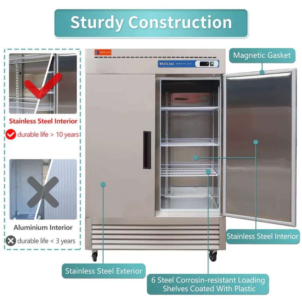 Westlake WKF-49B Reach-In Freezer 2 Door -8-0°F — view 5