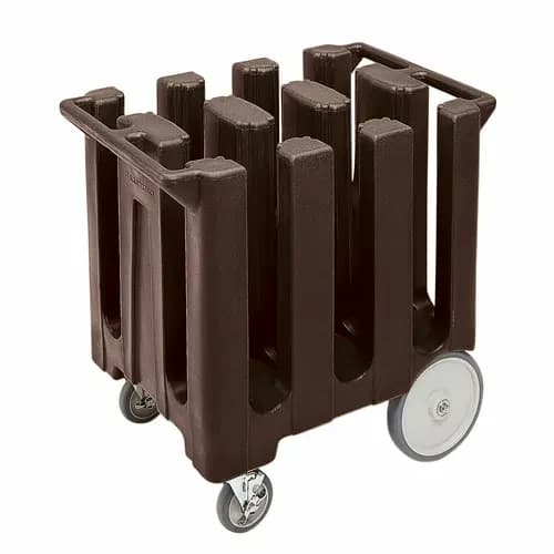 Cambro DC700131 Polyethylene 6 Dark Brown Dish Caddy With 6 Dividers — view 2