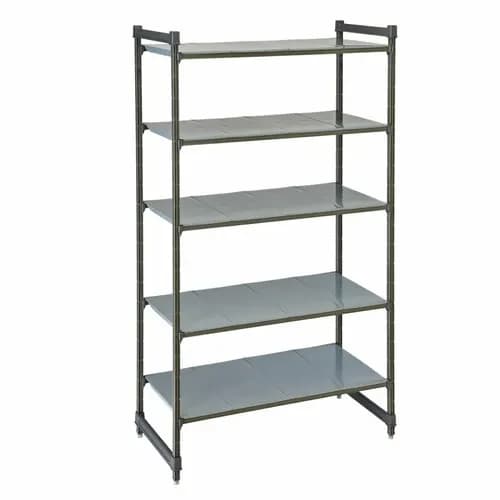 Cambro Camshelving CBU243084S5580 5-Shelf Polypropylene Brushed Graphite Shelving Kit 30"W X 24"D X 84"H — main image