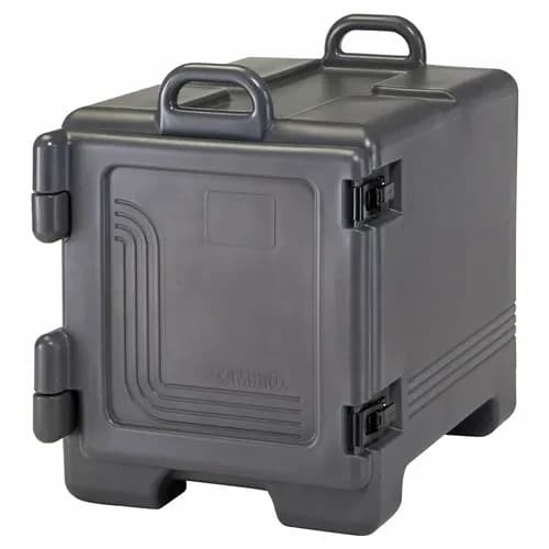 Cambro 1318CC615 Insulated Charcoal Gray Front Loader Food Carrier — main image