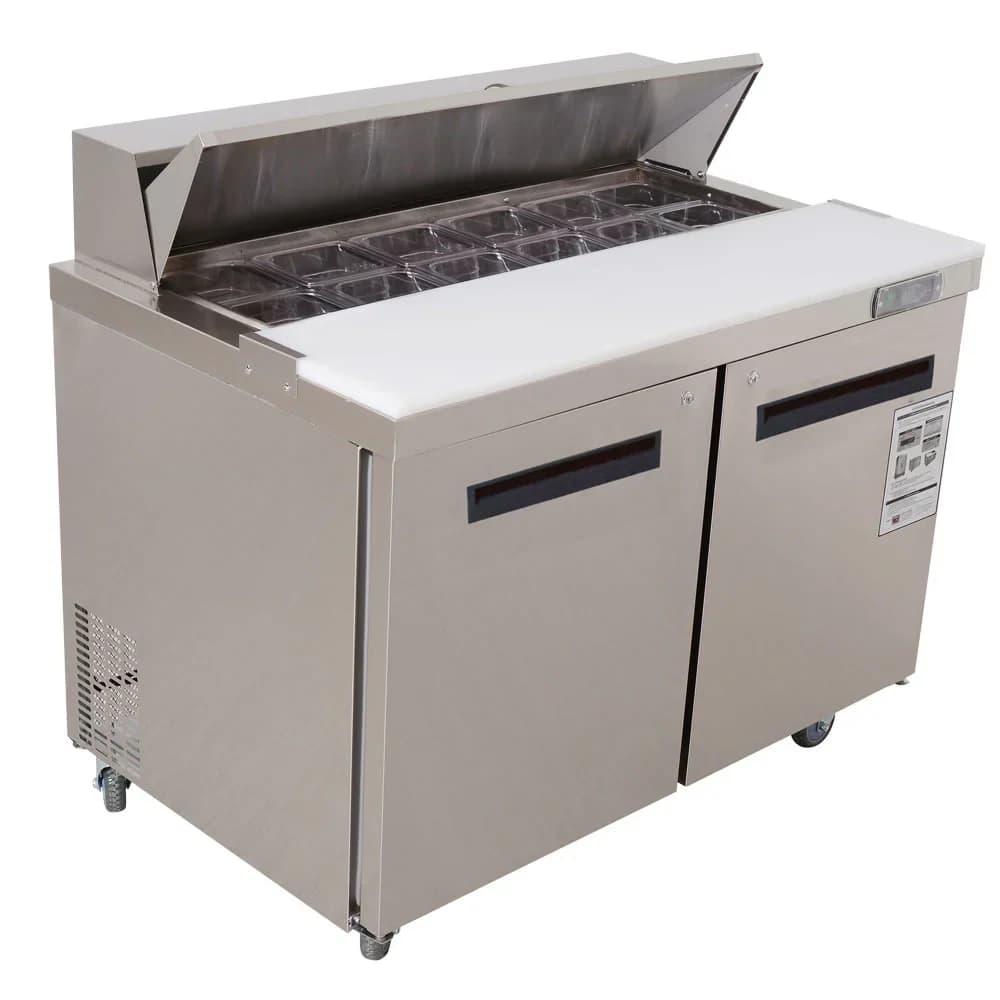 Westlake WKSR-48B Salad Prep Table Refrigerator 2 Door 33-40°F