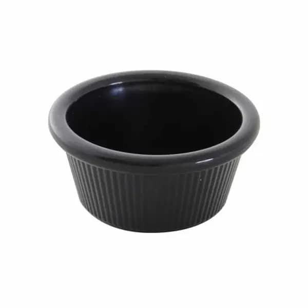 Thunder Group PL531BL1 3 oz. Fluted Black Plastic Ramekin | Case Of 12 — view 2