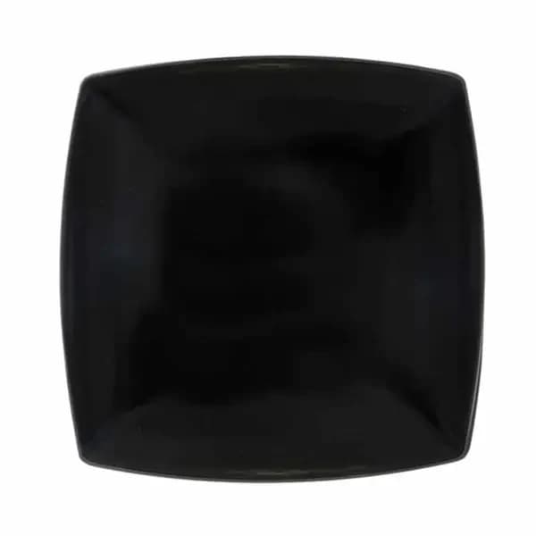 Thunder Group 29009BK Classic Black 9" x 9" Square Melamine Plate | Case of 12 — view 2