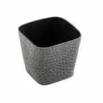 Tablecraft 10741 4" Square Gold Crackle Pattern Aluminum Snack Basket — view 3