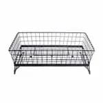 Tablecraft GMT13105 Black Metal Grand Master Transformer Rectangular Basket 13" x 10" x 5 — view 4