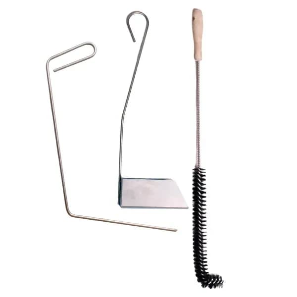 Patriot 3-Piece Commercial Deep Fryer Cleaning Kit with Clean Out Rod, Crumb Scoop, and L-Tip Brush — view 2