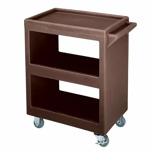 Cambro BC2254S131 3-Shelf 350 Lb. Capacity Dark Brown Utility Bus Cart — main image