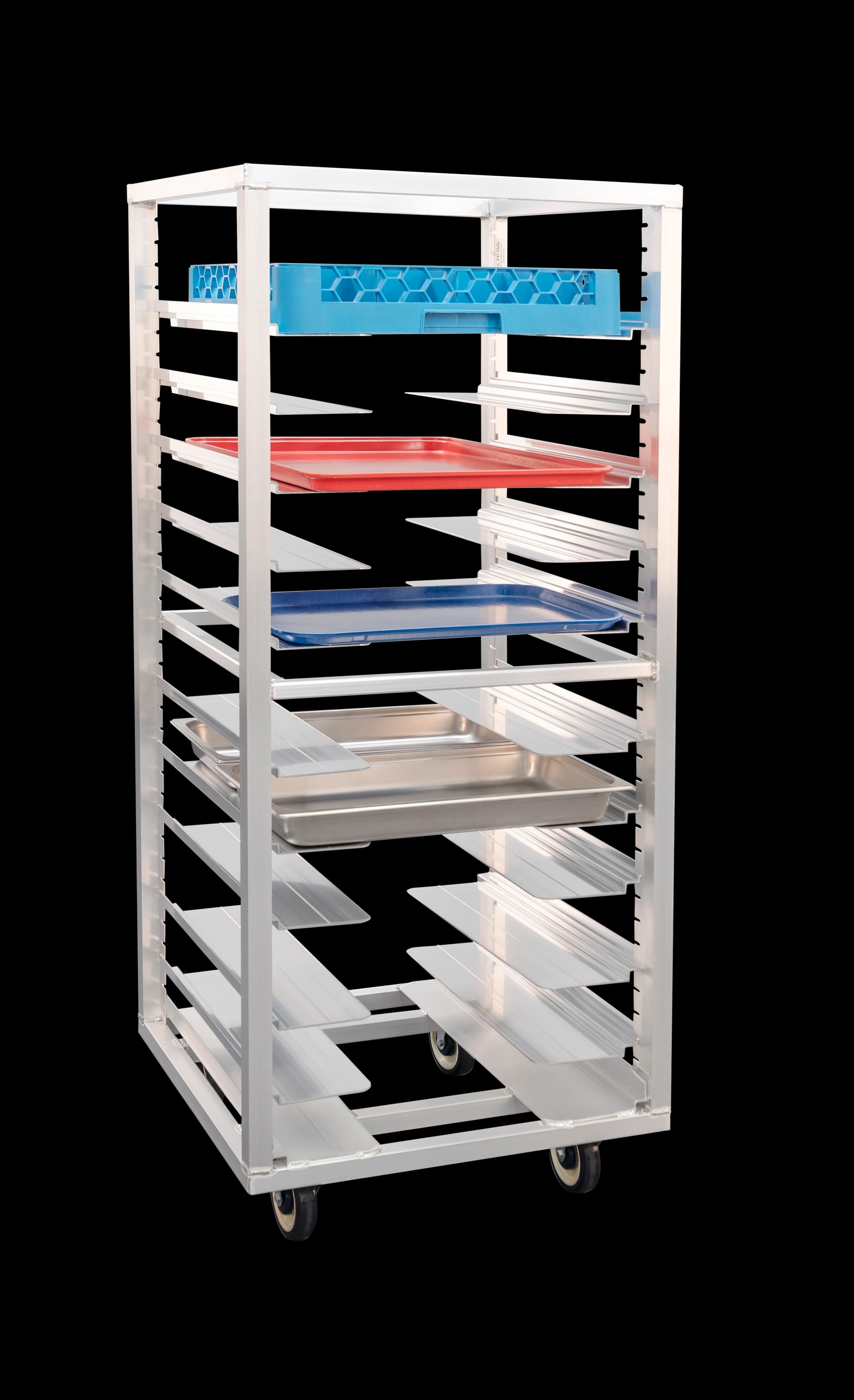 Carter-Hoffmann® O8631V Portable Aluminum Pan Rack Single Width Mobile Style End-Loaded 31 Pan Capacity — view 2