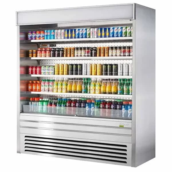 Turbo Air TOM-72ES-N Stainless Steel Vertical Air Curtain Open Display Merchandiser 72"W — view 2