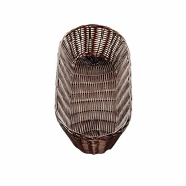 Tablecraft 2418 Black Oblong Woven Basket 15" x 6" x 3 | Case of 12 — main image