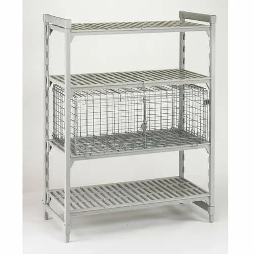 Cambro Camshelving CSSC244818000 Stainless Steel Security Cage 25-1/4"W X 42-1/2"D X 18"H — main image