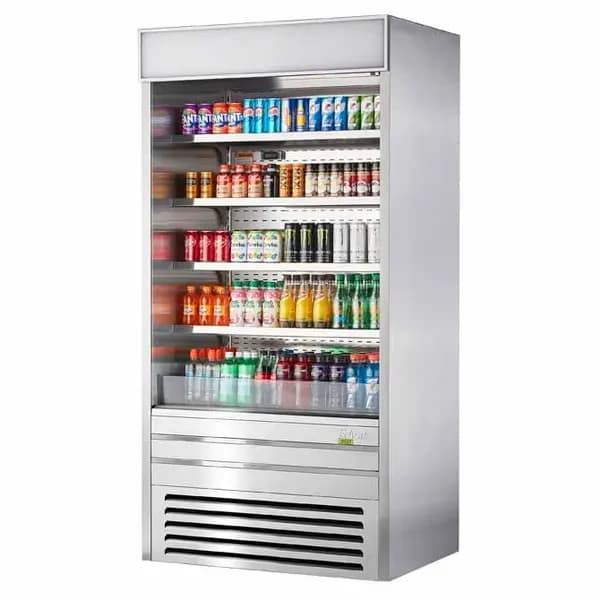 Turbo Air TOM-36ES-N Stainless Steel Vertical Air Curtain Open Display Merchandiser 36"W — view 2