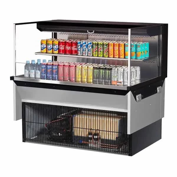 Turbo Air TOM-48L-UF-B-2SI-N Black Drop-In Open Display Case Merchandiser 47-7/8"W — view 2
