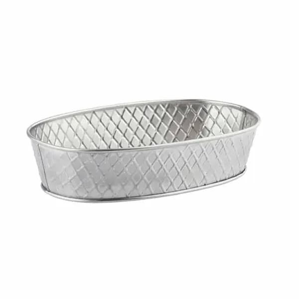 Tablecraft 10036 Lattice Stainless Steel Oval Platter 9-1/2" x 6" x 2-1/8" — view 2