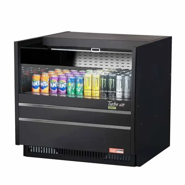 Turbo Air TOM-36UC-B-N Black Drop-In Open Display Case Merchandiser 36-1/4"W — view 2