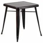Flash Furniture CH-31330-29-BL-GG 23-3/4" Square Dining Height Galvanized Steel Blue Table — view 4