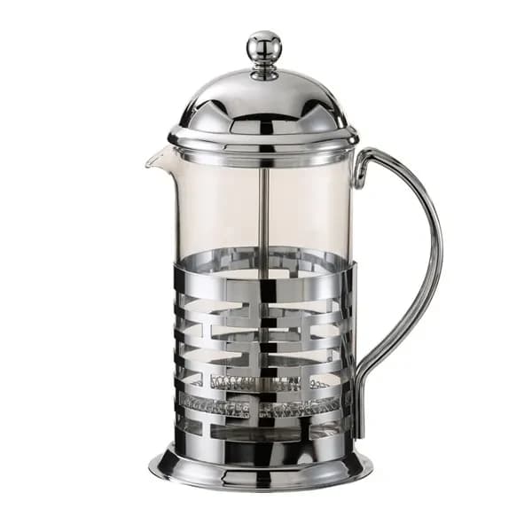 Service Ideas T477B 20 oz. Stainless Steel Frame French Coffee Press — main image