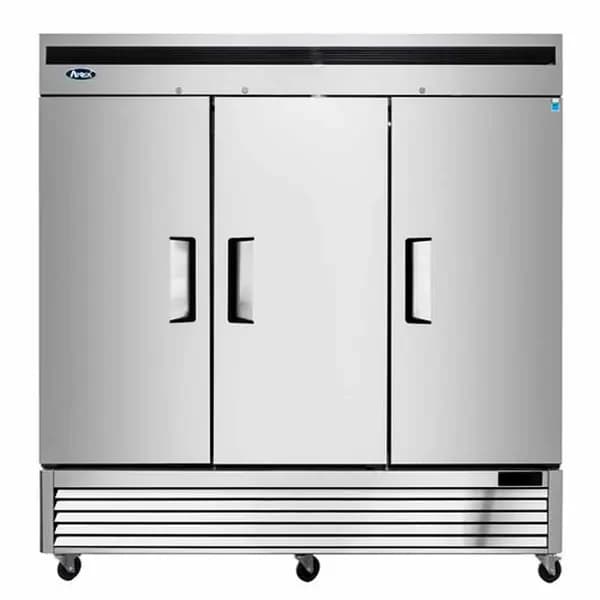 Atosa MBF8508GR 67.99 cu. ft. 3-Door Bottom Mount Reach-In Refrigerator 81-7/8"W — main image