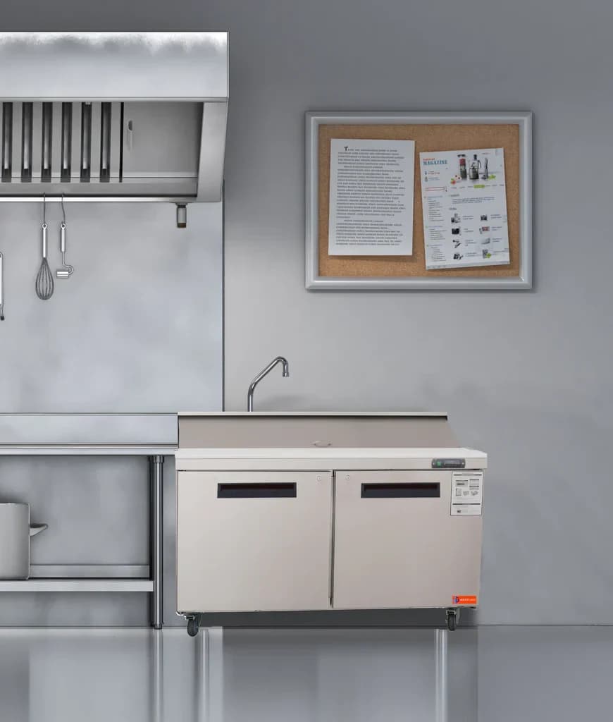 Westlake WKSR-48B Salad Prep Table Refrigerator 2 Door 33-40°F — view 3