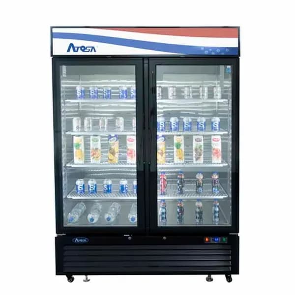 Atosa MCF8721ES 43.8 cu. ft. 2-Swinging Door Freezer Merchandiser 54-3/8"W — view 2
