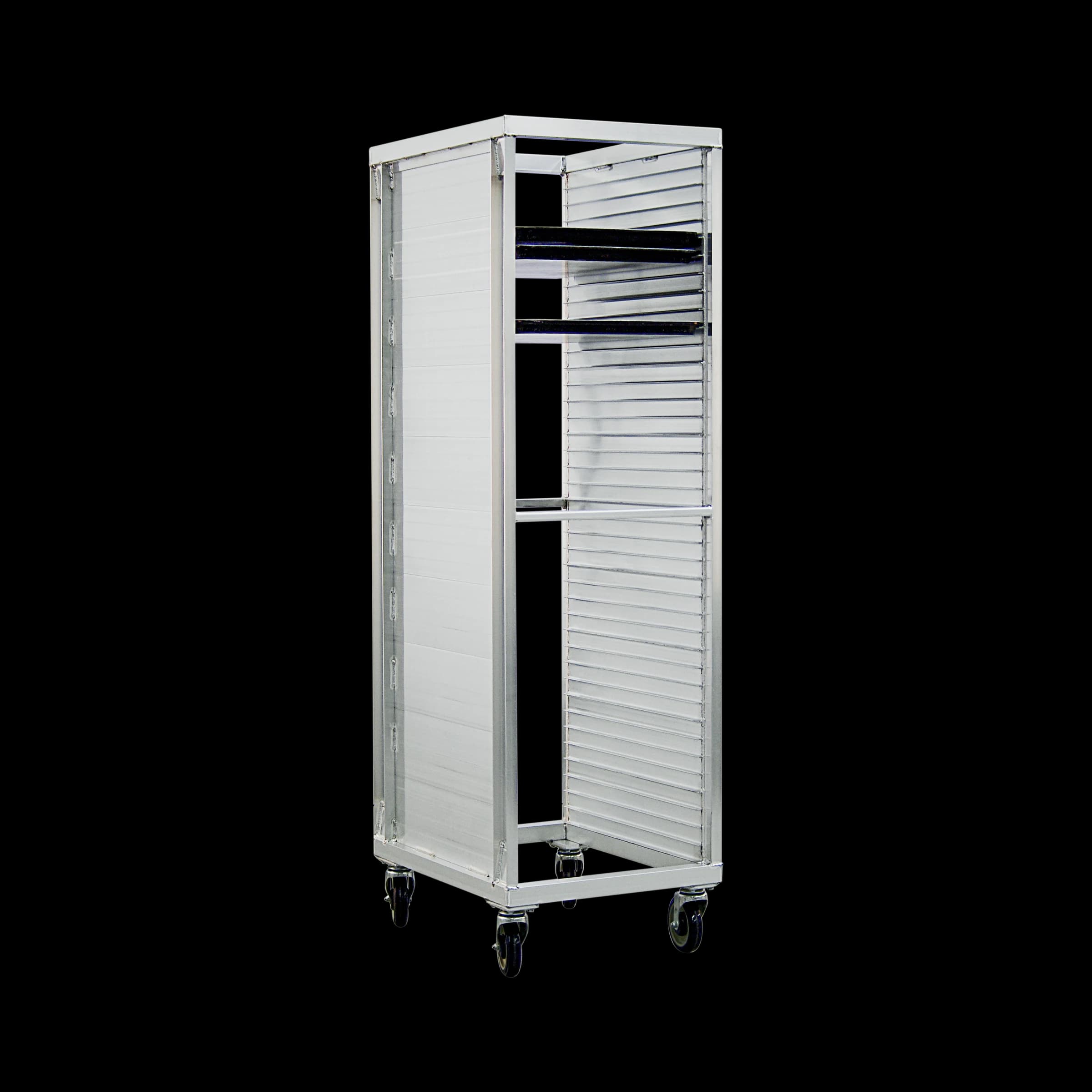 Carter-Hoffmann® O8639 Portable Aluminum Pan Rack Single Width Extruded Side Panel Style Side-Loaded 39 Pan Capacity — view 3