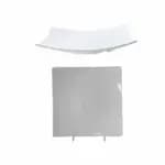 Thunder Group 24012WT Classic White 12-3/8" x 12-3/8" Square Melamine Flare Plate | Case of 12 — view 6