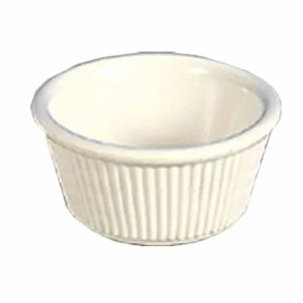 Thunder Group ML531B1 Bone 3 oz. Fluted Melamine Ramekin | Case of 12 — view 2
