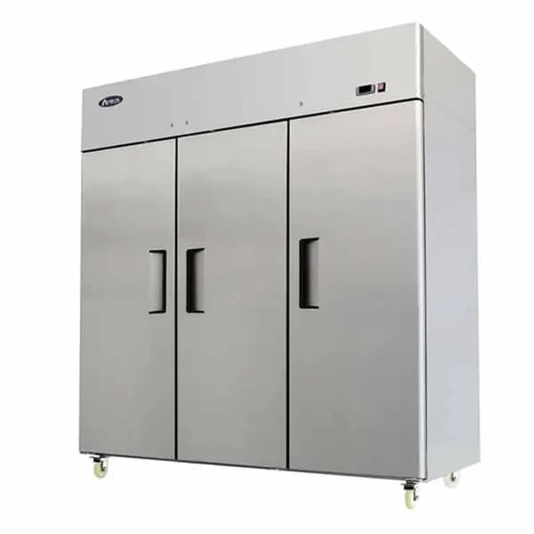 Atosa MBF8006GR 64.9 cu. ft. 3-Door Top Mount Reach-In Refrigerator 77-3/4"W — main image