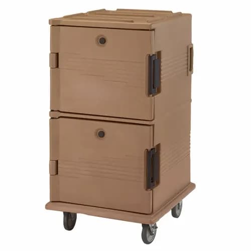 Cambro Ultra Cam Cart UPC1600SP157 Insulated Coffee Beige Front Loader Food Carrier — main image