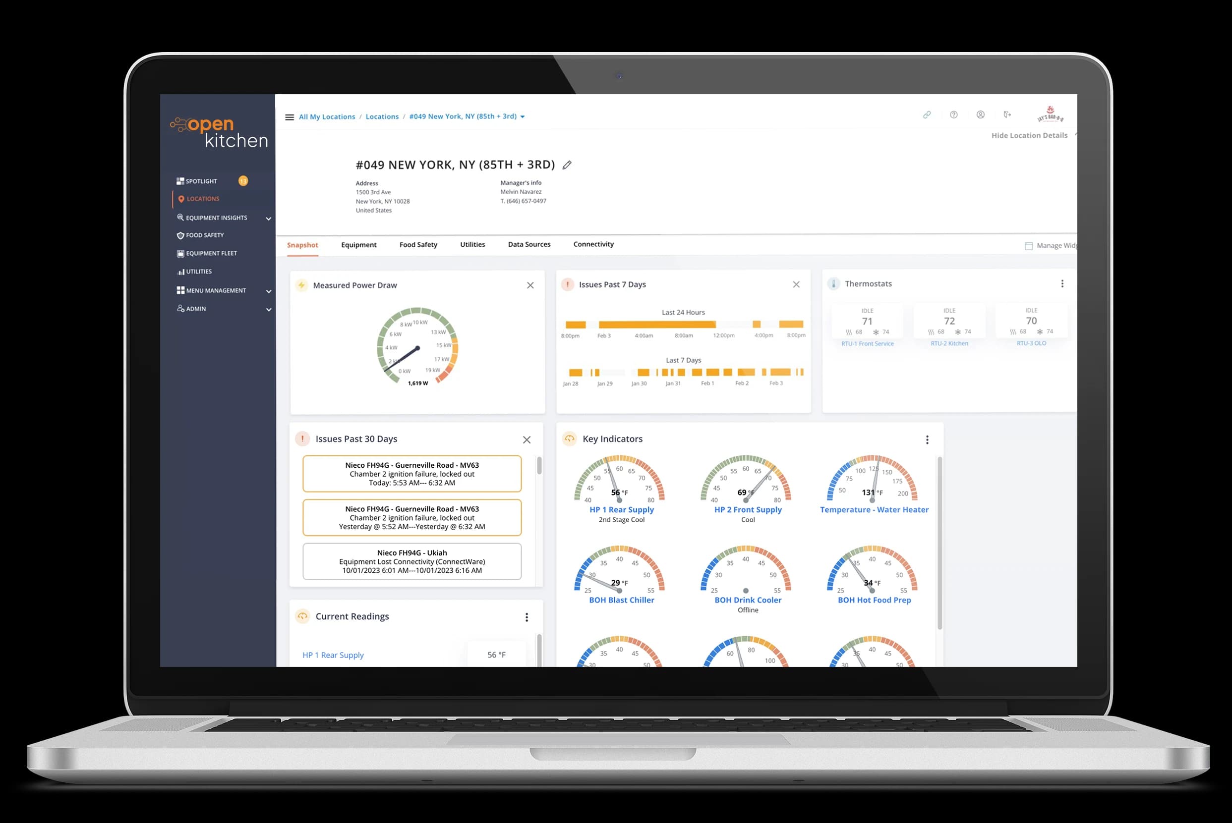 Open Kitchen by Powerhouse Dynamics (PhD) – Cloud Based, Commercial IOT Product – Remote Monitoring and Analytics Software (1-year subscription) — view 7