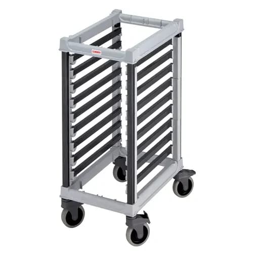 Cambro Camshelving UGNPR11H9480 9-Full Size Speckled Gray Food Pan Trolly 28-3/4"W X 17-1/4"L X 40"H — view 2