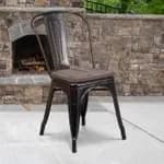 Flash Furniture ET-3534-AB-GG Antique Blue Galvanized Steel Chair — view 4